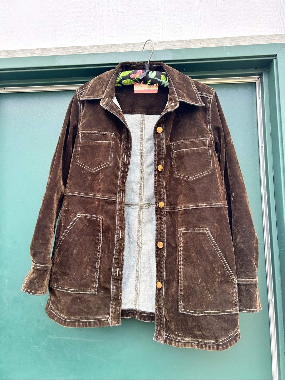 Anthropologie Brown cowgirl western Utility Jacket